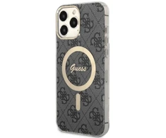 Guess GUHMP13XH4STK iPhone 13 Pro Max 6.7" juodas/juodas kietas dėklas 4G MagSafe