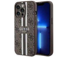 Guess GUHMP13XP4RPSW Apple iPhone 13 Pro Max 6.7″ rudos spalvos kietas dėklas 4G Printed Stripes MagSafe