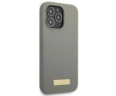 Guess GUHMP13XSPLG iPhone 13 Pro Max 6.7 pilkas/pilkas deklas Silikoninis logotipas MagSafe plokštelė