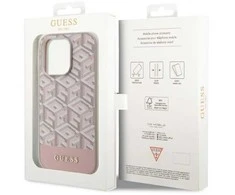 Guess GUHMP14LHGCFSEP iPhone 14 Pro 6.1 rožinės/rožinės spalvos deklas GCube Stripes MagSafe