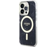 Guess GUHMP14LPCUMAK iPhone 14 Pro 6,1 juodos/juodos spalvos deklas Marble MagSafe