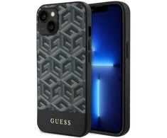 Dėklas GUESS GUHMP14MHGCFSEK IPHONE 14 PLUS / 15 PLUS 6.7 "Juodas / Juodas HARDCASE GCUBE STRIPES MAGSAFE