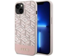 Dėklas GUESS GUHMP14MHGCFSEP IPHONE 14 PLUS / 15 PLUS 6.7 "Rožinis / Rožinis HARD CASE GCUBE STRIPES MAGSAFE