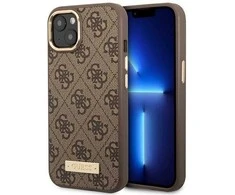 Guess GUHMP14MU4GPRW iPhone 14 Plus 6.7 ruda / ruda deklas 4G Logo Plate MagSafe