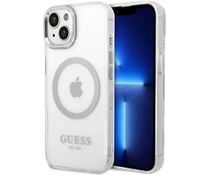 Dėklas GUESS GUHMP14SHSHTMS IPHONE 14/15/13 6.1 "Sidabrinis / Sidabrinis HARD CASE METAL OUTLINE MAGSAFE