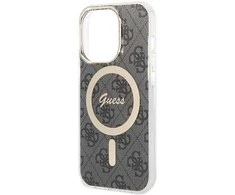 Guess IML 4G MagSafe dėklas iPhone 15 Pro - juodas