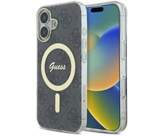 Guess GUHMP16MH4STK Apple iPhone 16 Plus 6.7″ juodos spalvos kietas dėklas IML 4G MagSafe