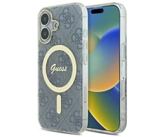 Guess GUHMP16SH4STB Apple iPhone 16 6.1″ mėlynas kietas dėklas IML 4G MagSafe