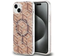 GUESS GUHMP15SHGCUSTGW IPHONE 15/14/13 6.1" RUDAS / RUDAS KIETAS DĖKLAS IML GCUBE MAGSAFE