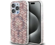 Dėklas GUESS GUHMP15XHGCUSTGP IPHONE 15 PRO MAX 6.7 "Rožinis/Rožinis HARDCASE IML GCUBE MAGSAFE