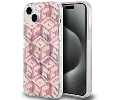 Dėklas GUESS GUHMP15SHGCUSTGP IPHONE 15/14/13 6.1 "Rožinis / Rožinis HARDCASE IML GCUBE MAGSAFE