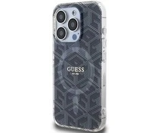 Guess IML GCube MagSafe dėklas iPhone 15 Pro Max - juodas