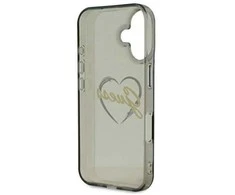 Guess IML Heart“ dėklas iPhone 16 Plus“ – juodos spalvos
