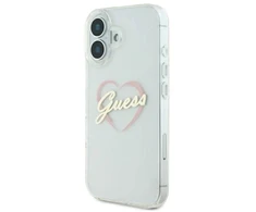 „Guess“ IML „Heart“ dėklas, skirtas „iPhone 16“ – skaidrus