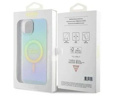 Guess IML Iridescent MagSafe dėklas iPhone 15 Plus - turkio sp.