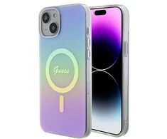 Guess dėklas, skirtas iPhone 15 Plus 6,7 GUHMP15MHITSU HC IML MAGSAFE IRIDESCENT violetinės spalvos inės spalvos