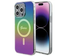 Guess GUHMP15XHITSK Apple iPhone 15 Pro Max 6.7″ rainbow kietas dėklas IML Iridescent MagSafe