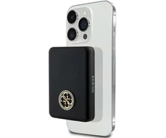 „Guess“ indukcinė išorinė baterija 5W GUPBM3AL4DMK 3000mAh juodos spalvos „MagSafe 4G“ su metaliniu logotipu