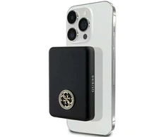 Guess MagSafe 4G indukcinis maitinimo blokelis su metaliniu logotipu ir kristalais, 15W 5000mAh – juodas