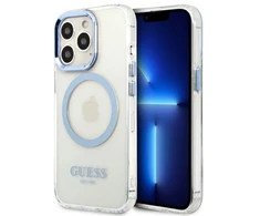 Dėklas Guess GUHMP13LHTRMB iPhone 13 Pro / 13 6,1" mėlyna/mėlynas hard case Metal Outline Magsafe