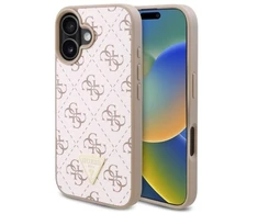 Guess GUHCP16MPG4GPH Apple iPhone 16 Plus 6.7″ baltos spalvos kietas dėklas New 4G Triangle