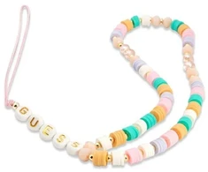 Guess virvelė telefonui GUSTFLWP rožinės spalvos Heishi Beads