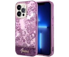 Dėklas GUESS GUHCP14XHGPLHF IPHONE 14 PRO MAX 6,7 colių FUCHSJA / FUSCHIA PORCELAN KOLEKCIJA