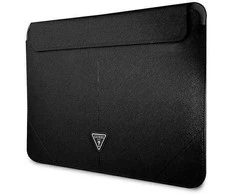 Dėklas Guess Rankovė GUCS14PSATLK 13/14 juoda / juoda Saffiano trikampio logotipas