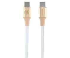 Guess GUCCLALRGDD laidas USB-C – USB-C 1.5m greito įkrovimo lemputė auksinis Ebossed Logo