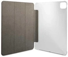 Guess Saffiano kolekcijos dėklas iPad 12.9 (2021) – juodas knygos tipo dėklas