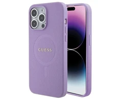 Dėklas GUESS GUHMP15LPSAHMCU IPHONE 15 PRO 6.1 "PURPLE/PURPLE HARDCASE SAFFIANO MAGSAFE