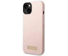 Guess Silicone Logo Plate MagSafe silikoninis dėklas iPhone 13/14/15