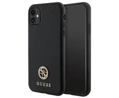 Dėklas GUESS GUHCN61PS4DGPK IPHONE 11 / XR 6.1 "Juodas / Juodas HARDCASE STRASS METAL LOGO