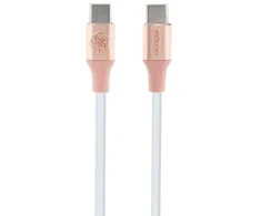 Guess GUCCLALRGDP kabelis USB-C – USB-C1.5m Fast Charging rožinės spalvos Ebossed Logo