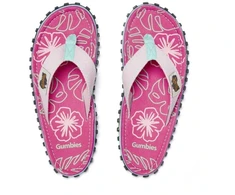 Gumbies moteriškos šlepetės per pirštą ISLANDER FLIP-FLOP BLUSH HIBISCUS