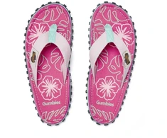 Gumbies moteriškos šlepetės per pirštą ISLANDER FLIP-FLOP BLUSH HIBISCUS
