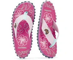 Gumbies moteriškos šlepetės per pirštą ISLANDER FLIP-FLOP BLUSH HIBISCUS