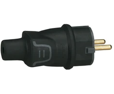 Guminis kištukas Legrand 050342 (juodas, laidas tiesiai, 16A, 250V)
