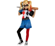 Harley Quinn kostiumas su šortais mergaitėms – DC Comics