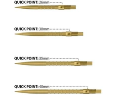 Harrows QUICK POINT aštrūs plieniniai smiginio antgaliai - HM GRIP auksiniai