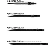 Harrows QUICK POINT aštrūs plieniniai strėlyčių antgaliai – MICRO RIDGE juodi