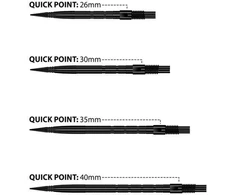 Harrows QUICK POINT aštrūs plieniniai strėlyčių antgaliai – MICRO RIDGE juodi