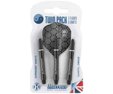 Harrows Twin Pack Supergrip koteliai + Atomic plunksnos HS-TNK-000013681