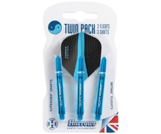 Harrows „Twin Pack Supergrip“ koteliai + „Retina“ plunksnelės HS-TNK-000013682
