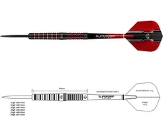Harrows Volframo "Infinity" 97% Plieniniai Dart HS-TNK-000013387