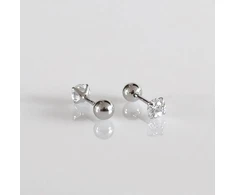 Helix auskarai Clear 4mm