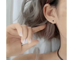 Helix auskarai Juodas 3mm