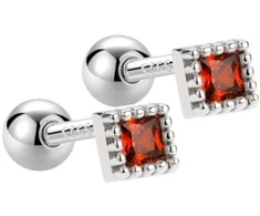 Helix auskarai Luxe Raudona