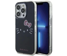 Hello Kitty HKHCP15XHKHLK Apple iPhone 15 Pro Max 6.7″ juodos spalvos kietas dėklas IML Kitty Face