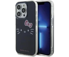 Hello Kitty HKHCP15LHKHLK Apple iPhone 15 Pro 6.1″ juodos spalvos kietas dėklas IML Kitty Face
